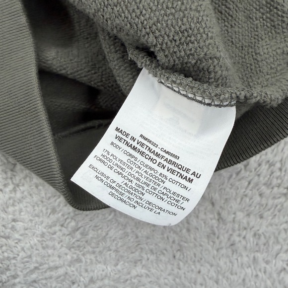 Nike Mens Sportswear Full Zip Hoodie Olive Green Logo Fleece XS 804391-325 - Picture 7 of 9